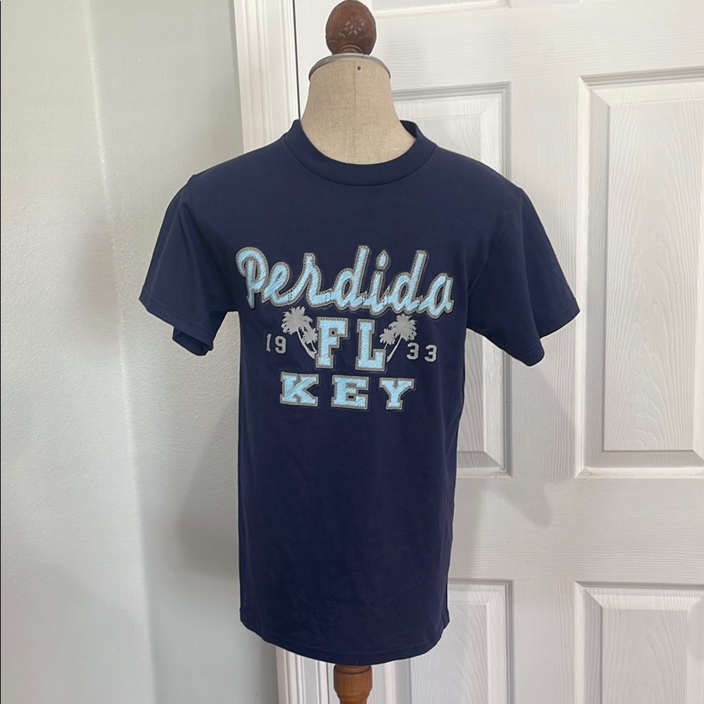 Perdido Key Fl Navy Short Sleeve 100% Pre-Shrunk Cotton T-Shirt Adult Size S